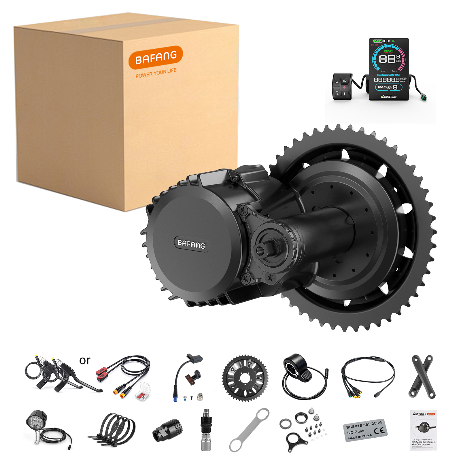 Mid Drive Conversion Kit 1000W - Bafang-電動自転車モーターキット,48v, 52v, 1000w, bbshd, bbs03, m615