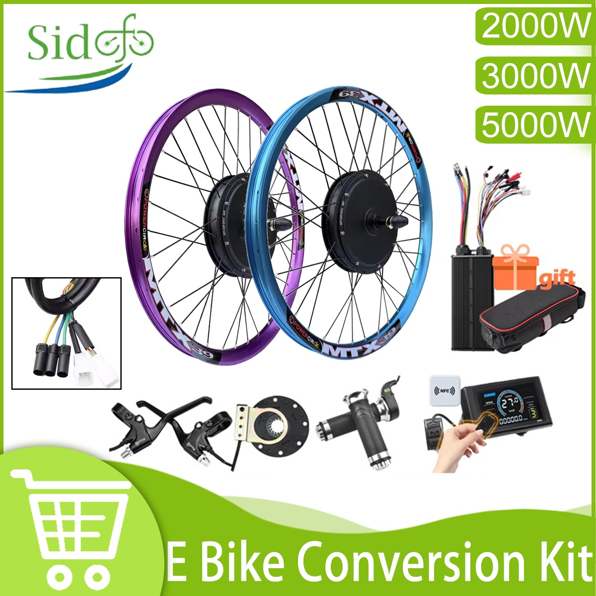 新型アップグレード電動自転車変換キットMTX39電動自転車モ - 5000W Hub Motor Kit 72V のレビューと価格