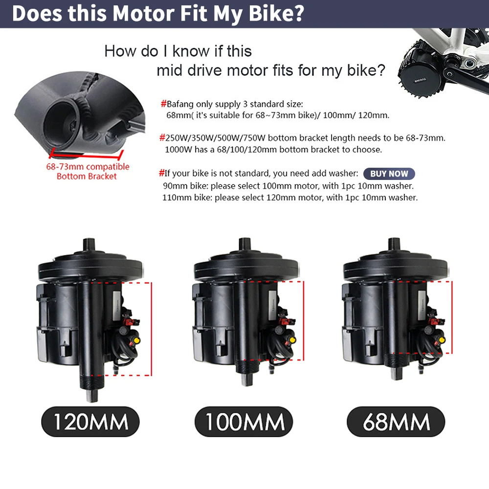 Bafang-電動自転車電動キット,ボトムブラケットのモータ - Mid Drive Conversion Kit 1000W のレビューと価格