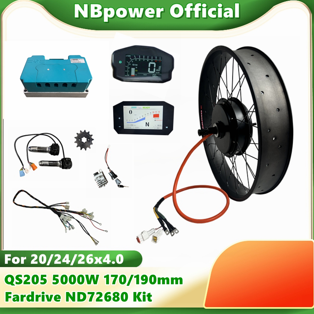 NBpower QS205 72V 5000W 170/19 - 5000W Hub Motor Kit 72V のレビューと価格