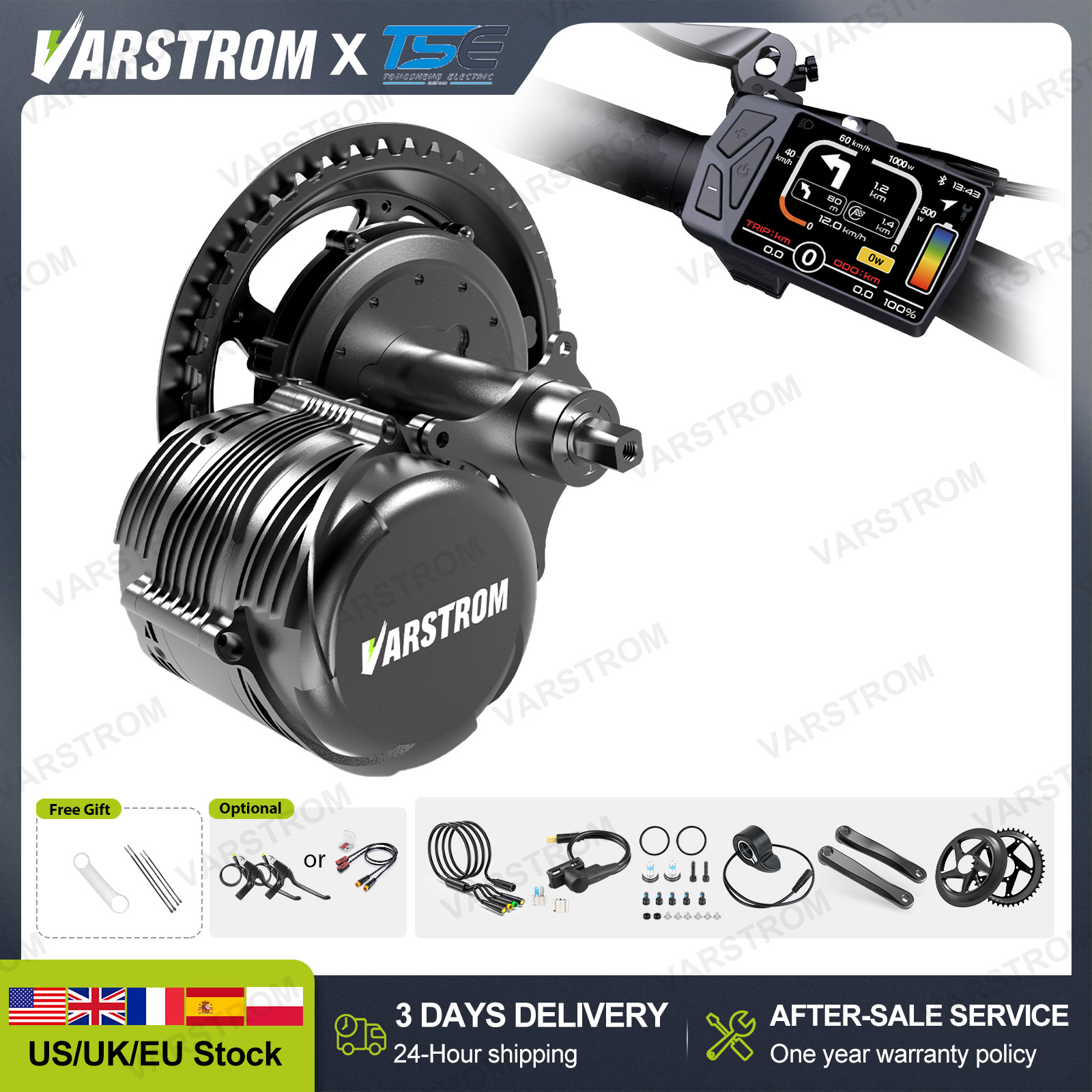 【米国3日間速達】Tongsheng 500W TSDZ2B - Torque Sensor Mid Drive Motor Kit のレビューと価格