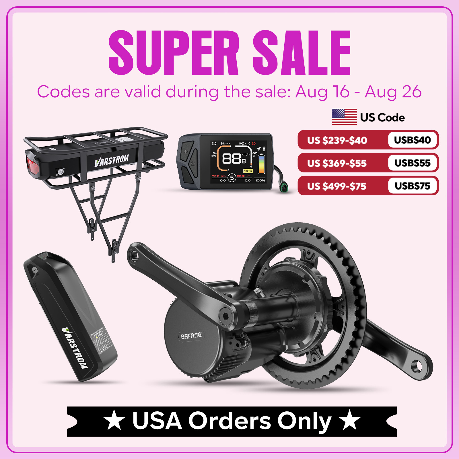 【米国在庫】Bafang 48V750Wミッドドライブモータ - Side Hung Mid Drive Motor Kit のレビューと価格